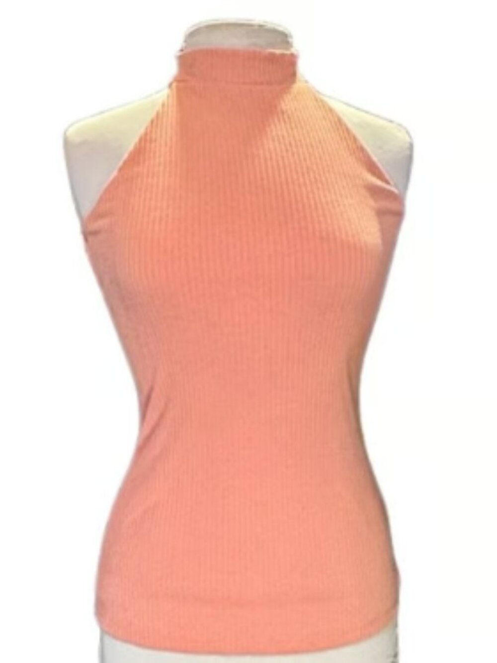 INC Classic Minimalist Halter Top Stretchy Sleeveless Top High Neck Basics